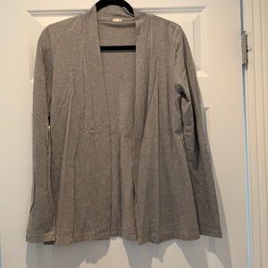 Jcrew grey knit open cardigan